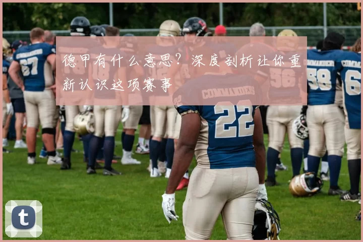 德甲有什么意思？深度剖析让你重新认识这项赛事